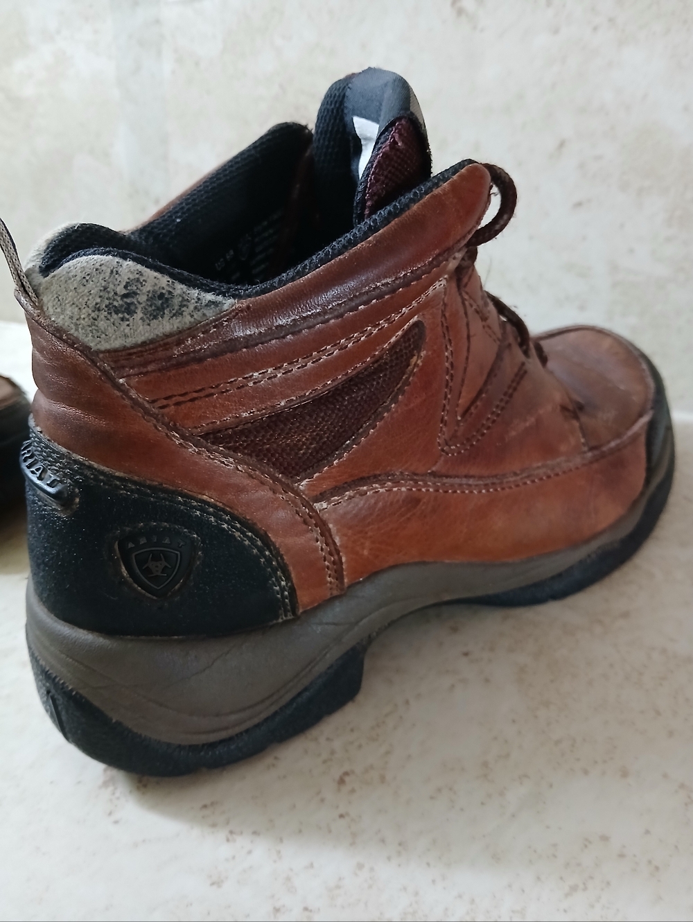 Ariat Brown Full Grain Leather Men’s Work/Hiking Boots with Black Outsole Sz 6B - Picture 11 of 13